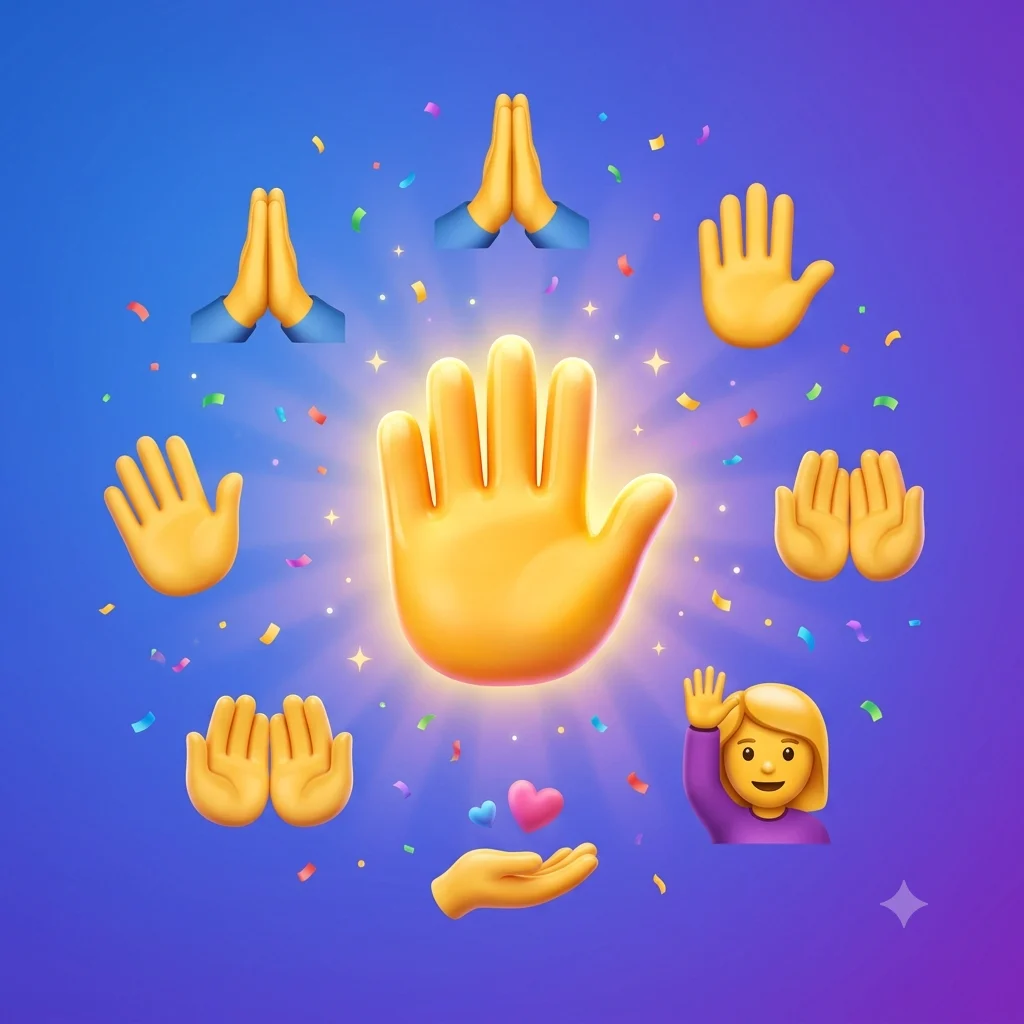 hands up emoji